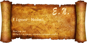 Eigner Noémi névjegykártya